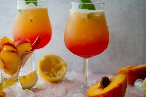 Peachy Basil Cocktail