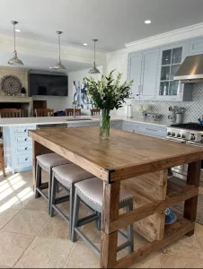 Wood Kitchen Island with Seating